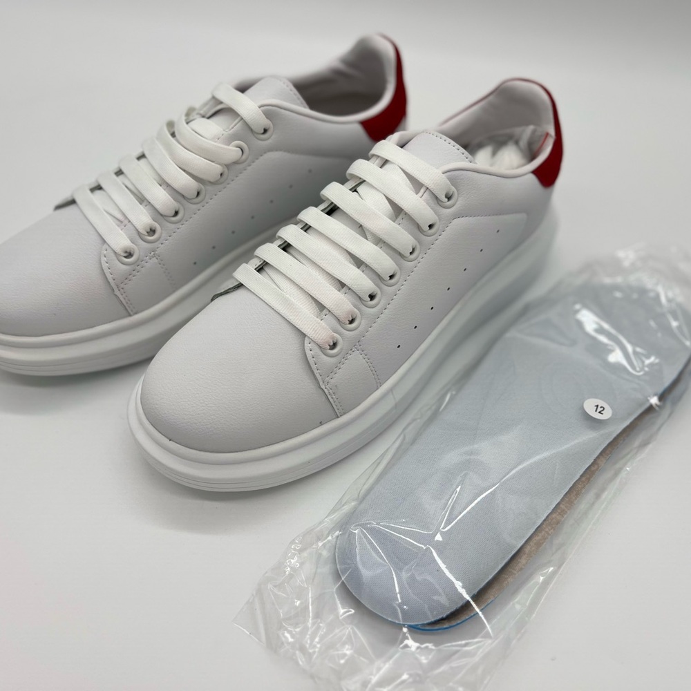 New Endostar White Faux Leather Sneakers Shoes Women